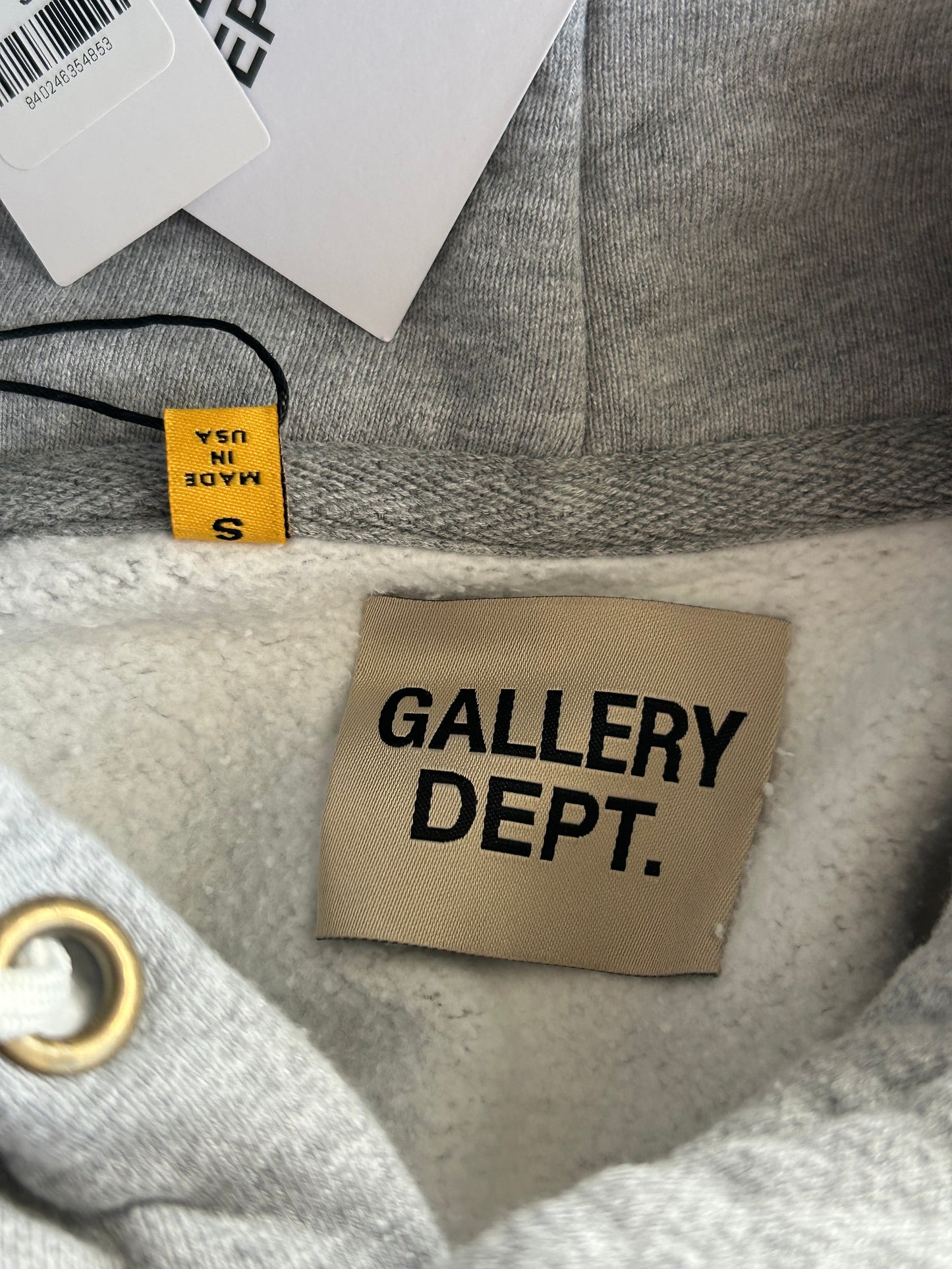 Gallery Dept Grey & Black Dept Logo Hoodie