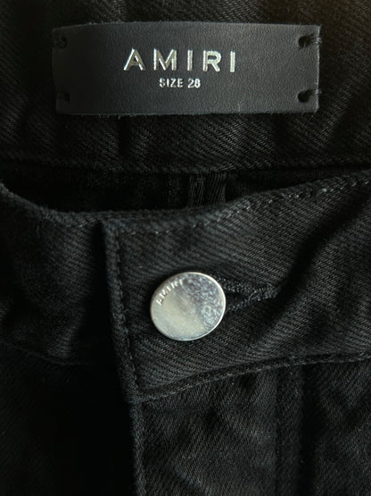 Amiri Black OD & White Arts District Logo Jeans