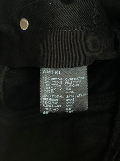 Amiri Black OD & White Arts District Logo Jeans