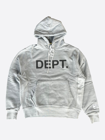 Gallery Dept Grey & Black Dept Logo Hoodie