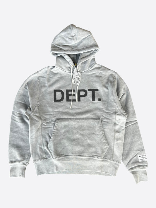 Gallery Dept Grey & Black Dept Logo Hoodie