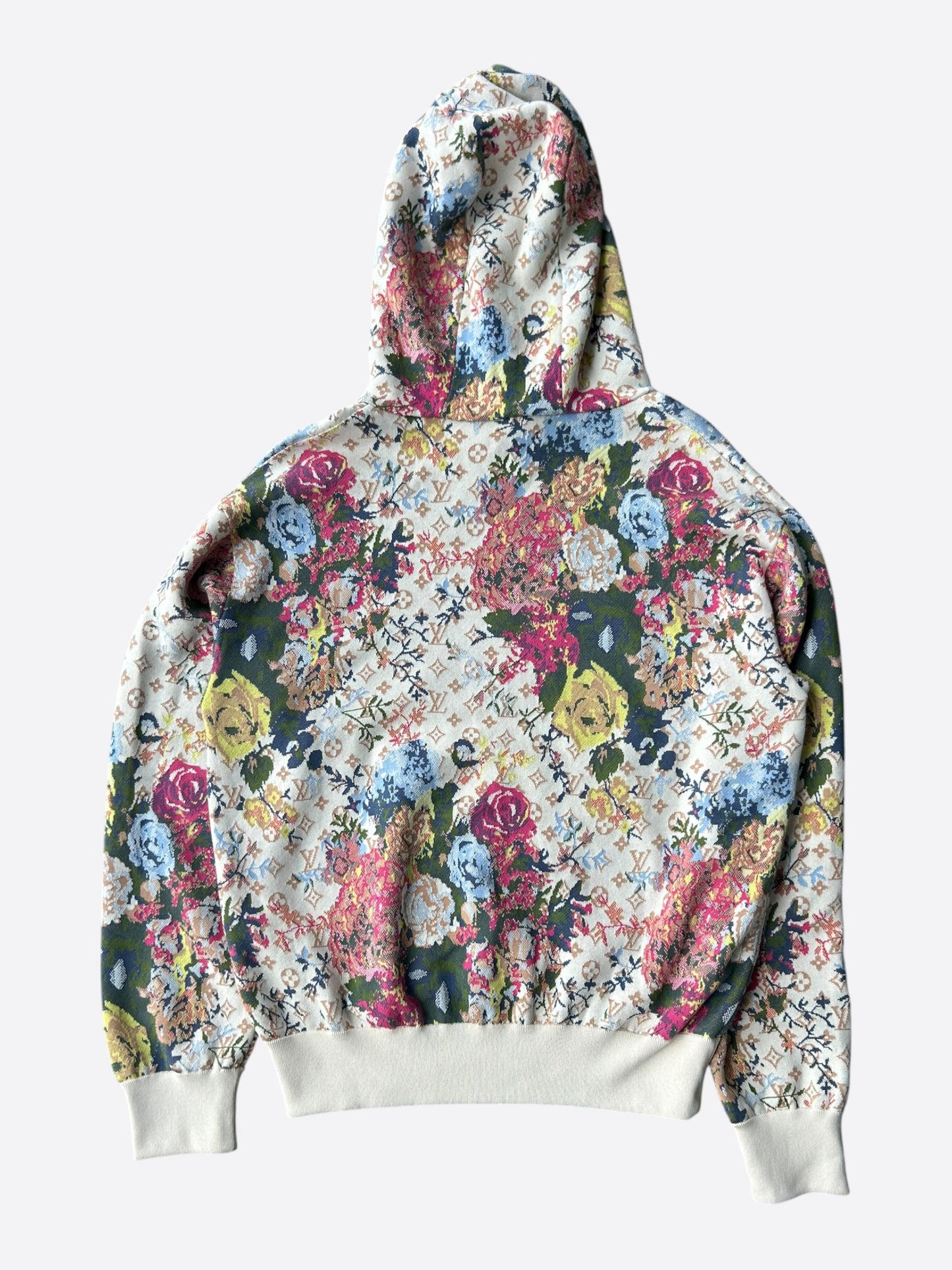 Louis Vuitton Beige Floral Monogram Tapestry Hoodie