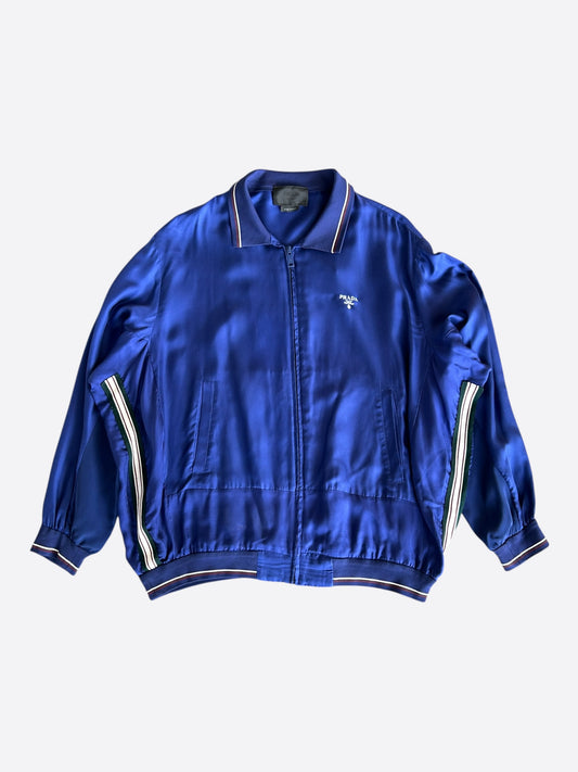 Prada Blue & White Logo Track Jacket