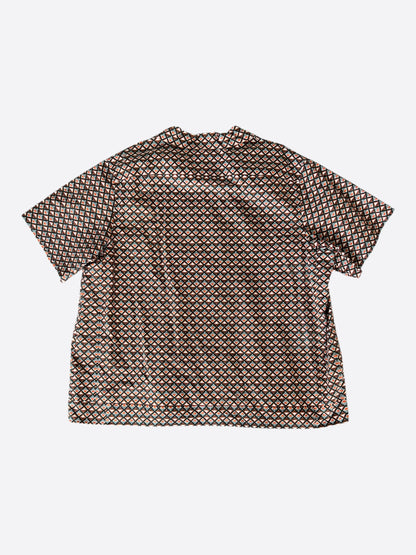 Prada Multicolor Allover Logo Button Up Shirt