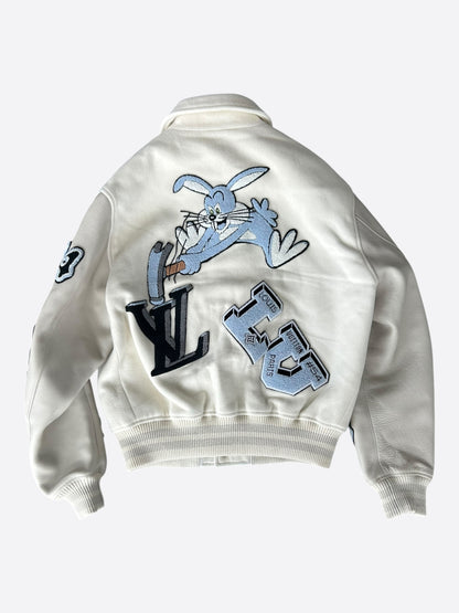 Louis Vuitton White & Blue Bunny Varsity Jacket