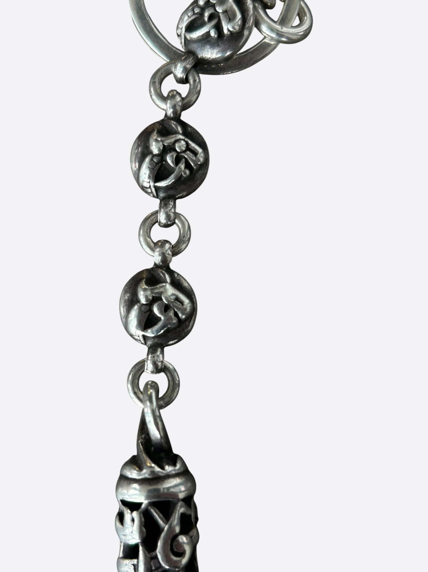 Chrome Hearts Silver Celtic Roller & Dagger Keychain