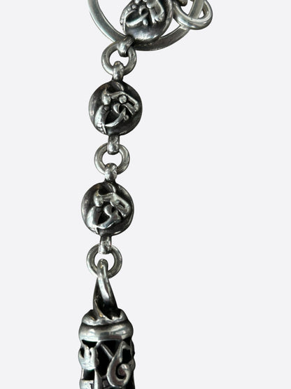 Chrome Hearts Silver Celtic Roller & Dagger Keychain