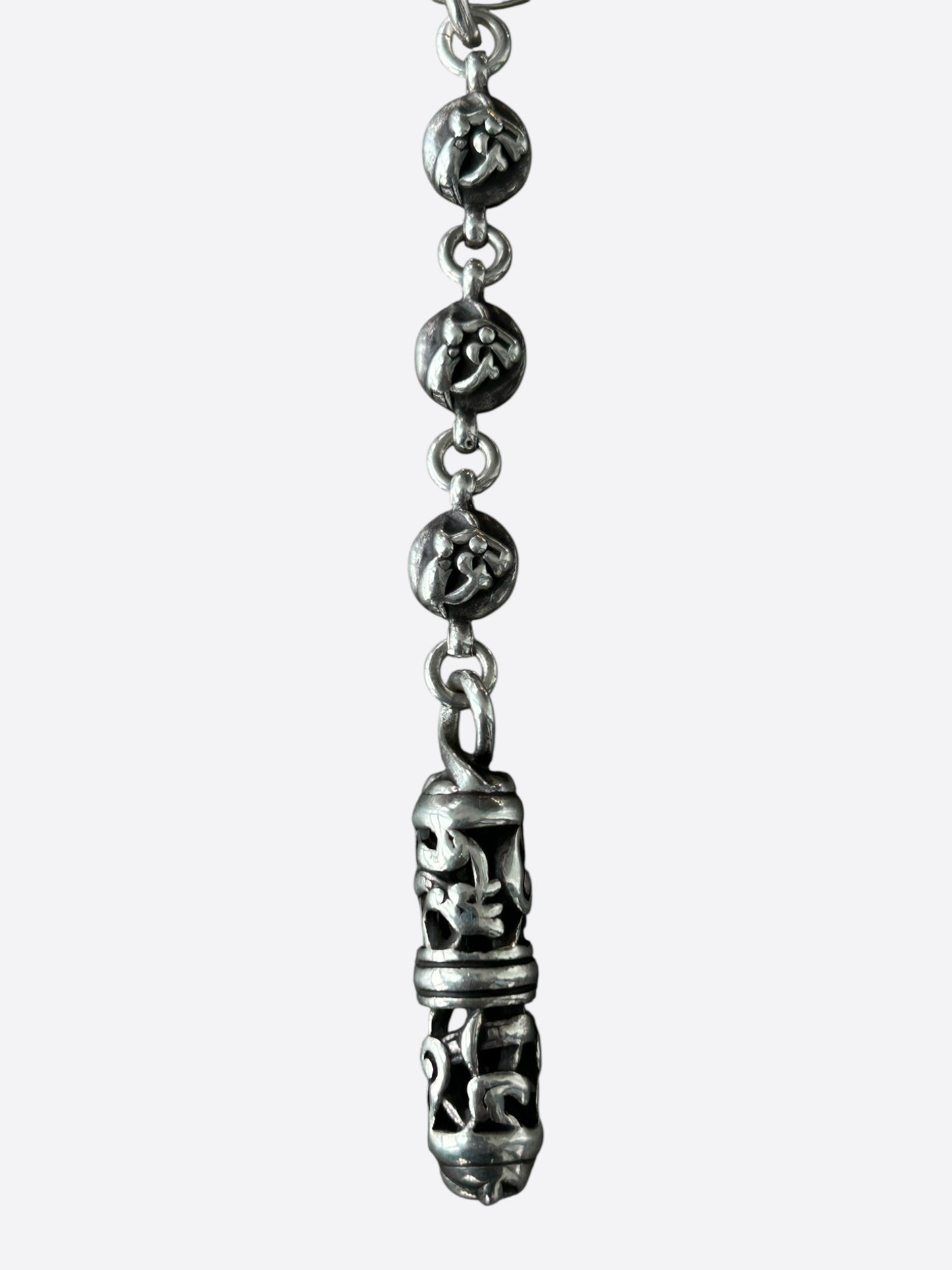 Chrome Hearts Silver Celtic Roller & Dagger Keychain