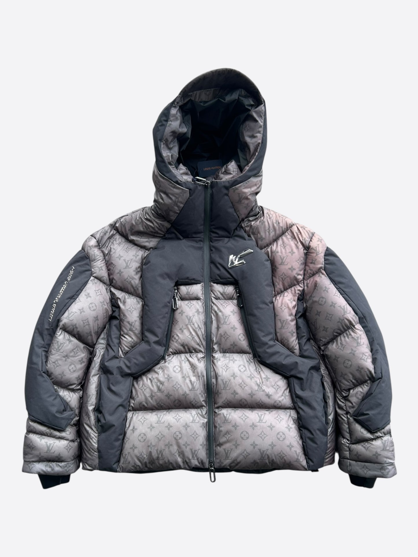 Louis Vuitton Black & Grey 2054 Monogram Heat Reflective Puffer Jacket