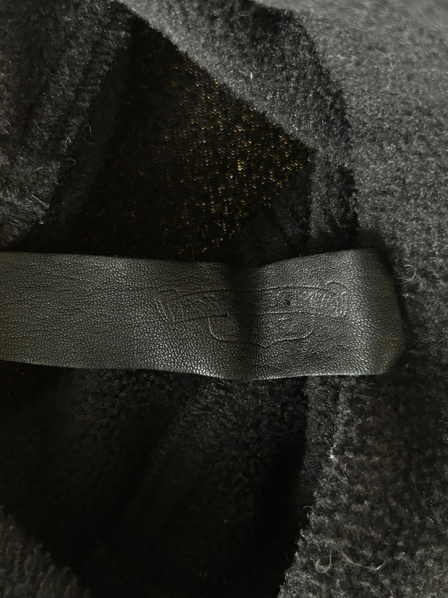 Chrome Hearts Black & White Embroidered Horseshoe Logo Fleece Hoodie