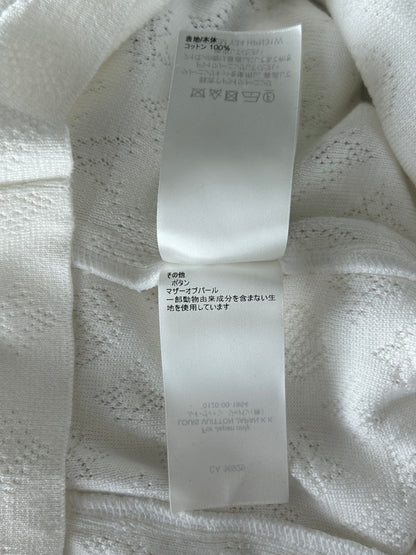Louis Vuitton White Perforated Monogram Knit Shirt