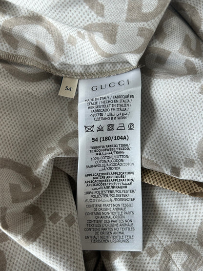 Gucci Tan & Brown GG Monogram Button Up Shirt