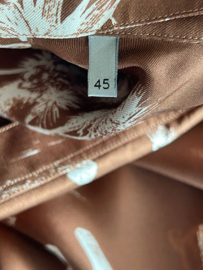 Dior Cactus Jack Brown & White Desert Print Silk Button Up Shirt