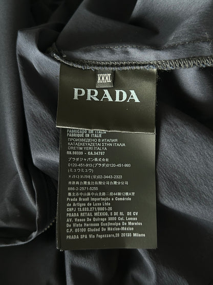 Prada Blue & White Logo Zip Up Windbreaker