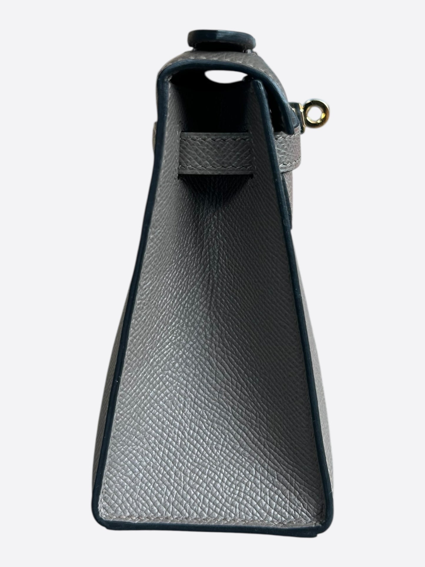 Hermes Grey Epsom & Gold Hardware Kelly Pochette