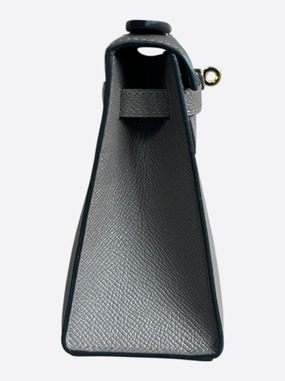 Hermes Grey Epsom & Gold Hardware Kelly Pochette