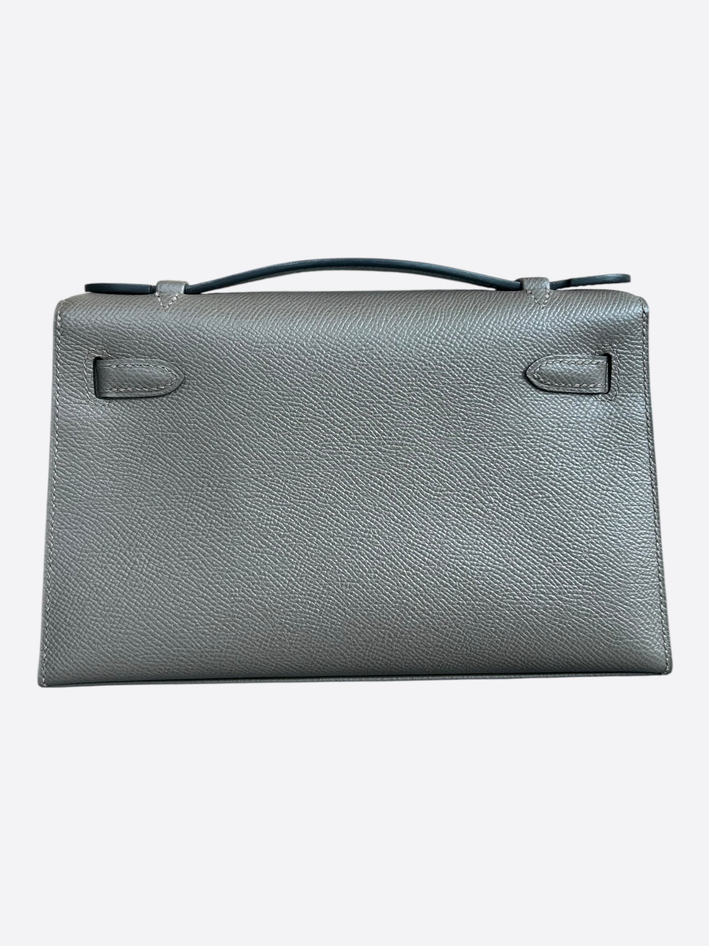 Hermes Grey Epsom & Gold Hardware Kelly Pochette