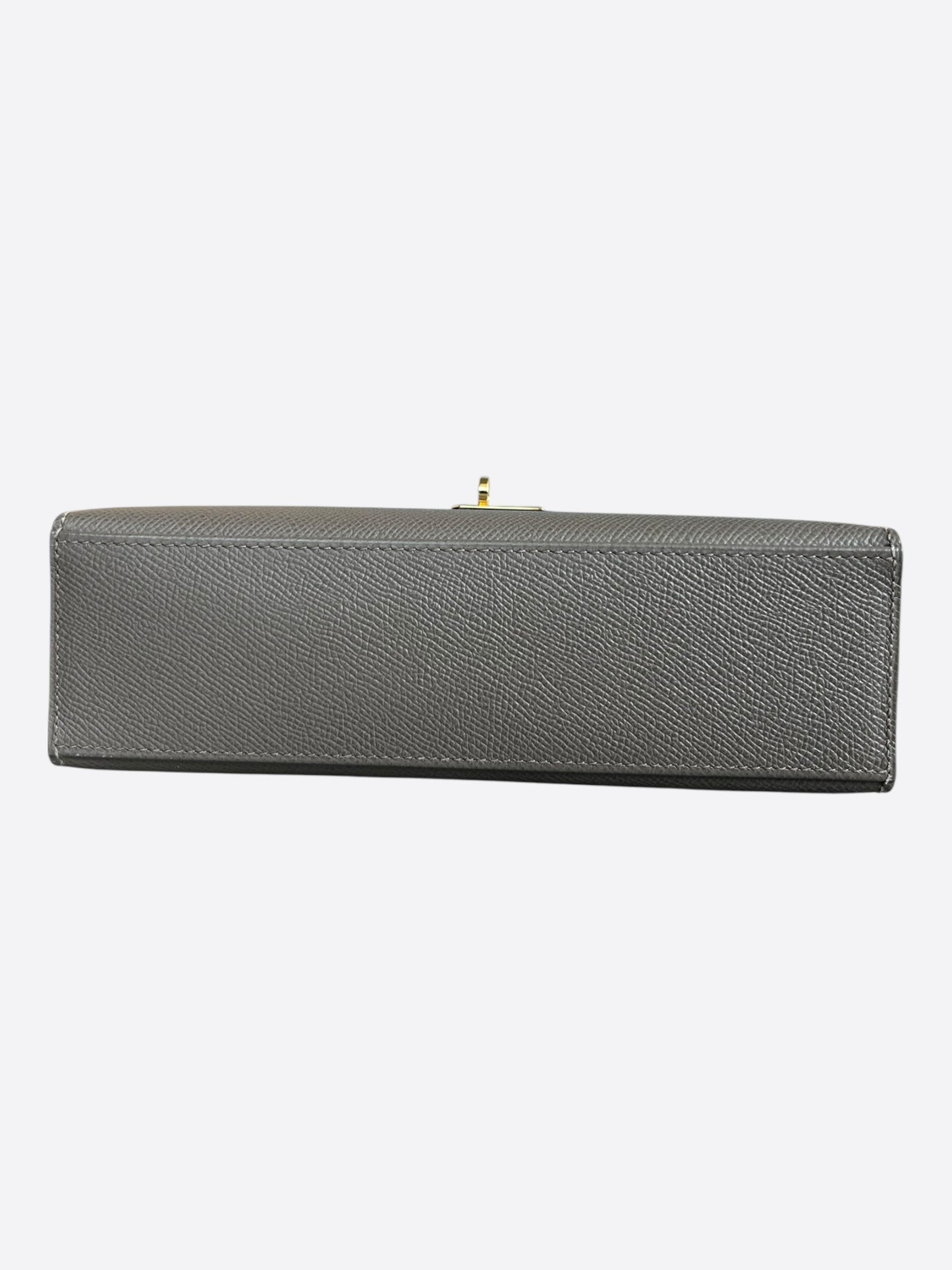 Hermes Grey Epsom & Gold Hardware Kelly Pochette
