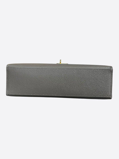 Hermes Grey Epsom & Gold Hardware Kelly Pochette