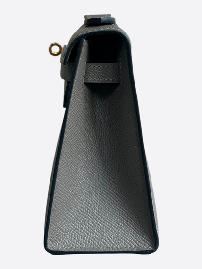 Hermes Grey Epsom & Gold Hardware Kelly Pochette