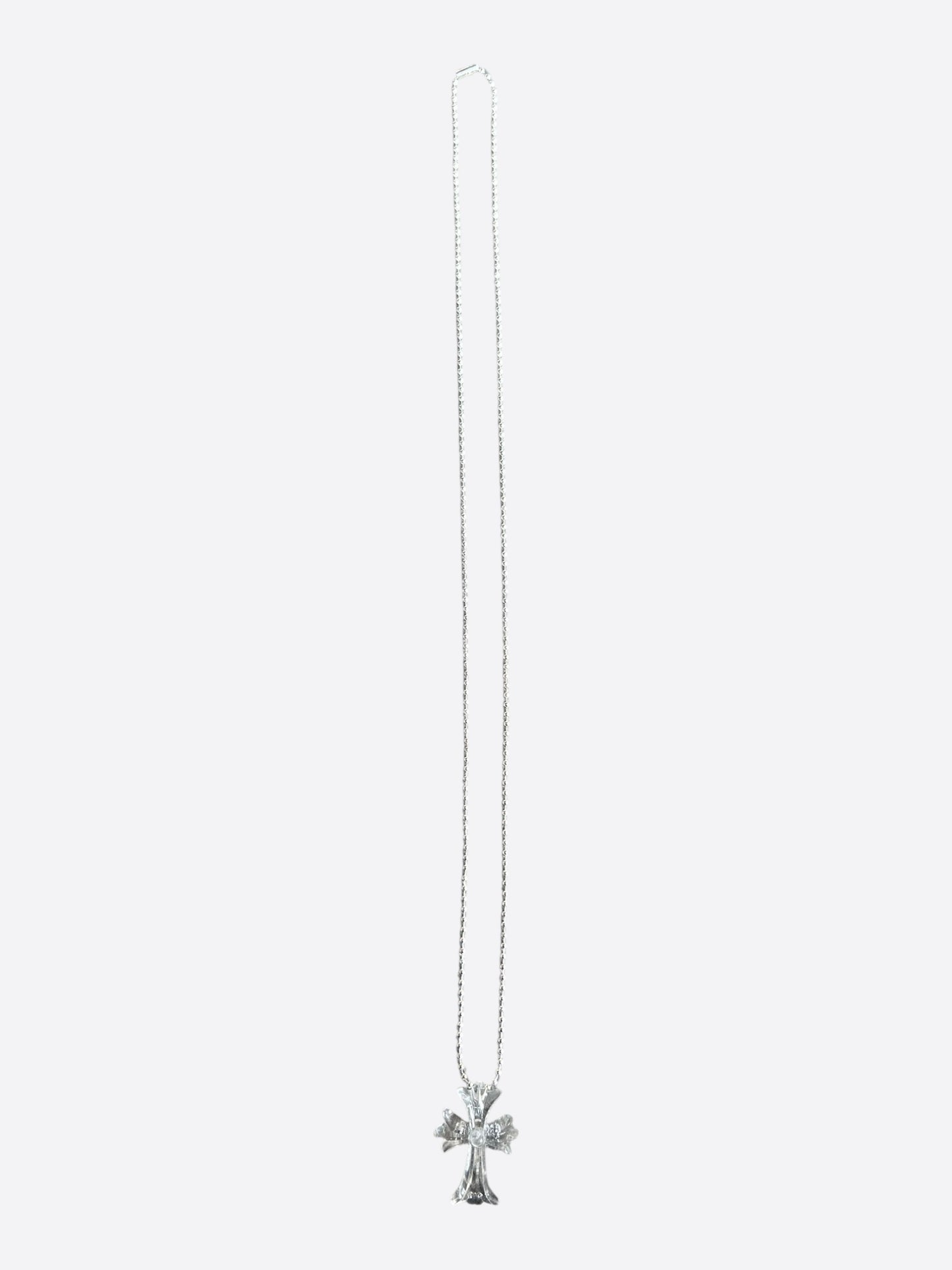Chrome Hearts Transparent Silichrome Cross Necklace