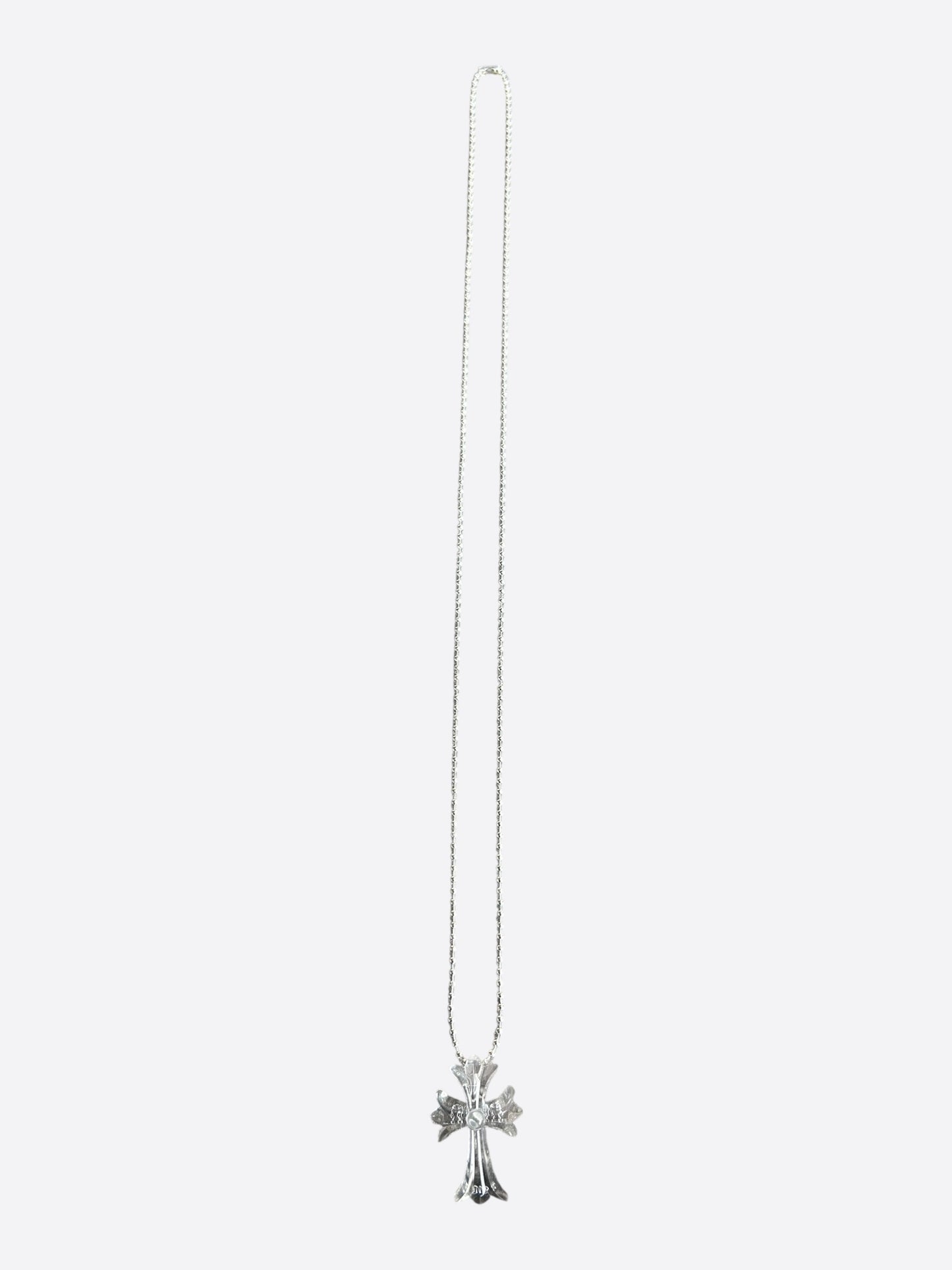 Chrome Hearts Transparent Silichrome Cross Necklace