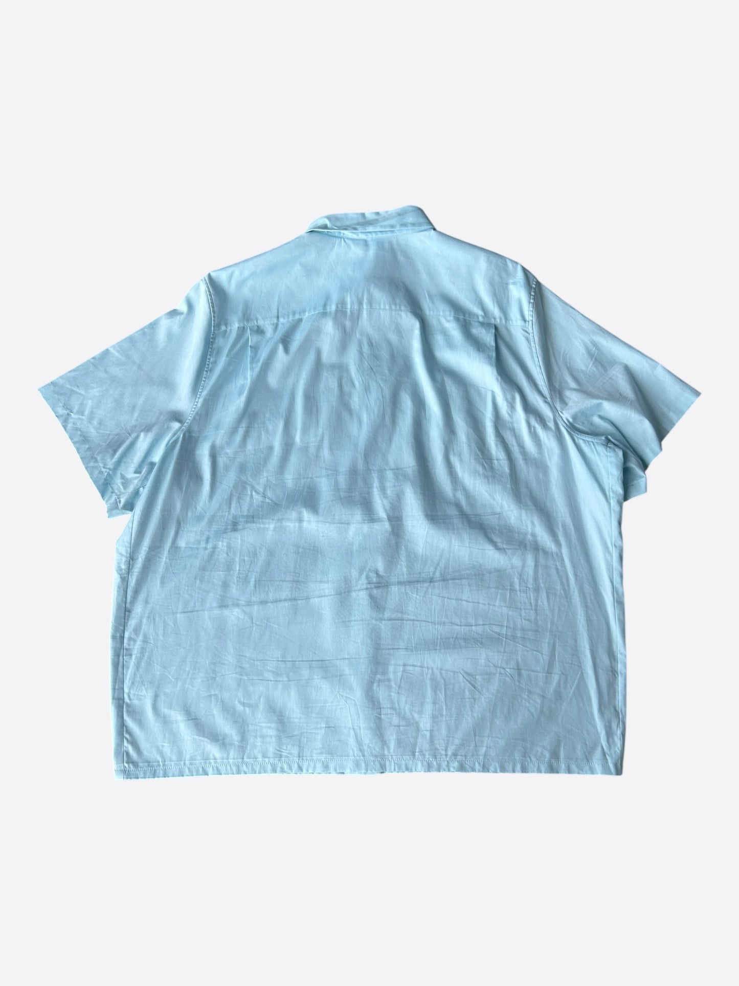 Louis Vuitton Light Blue Embroidered Logo Button Up Shirt
