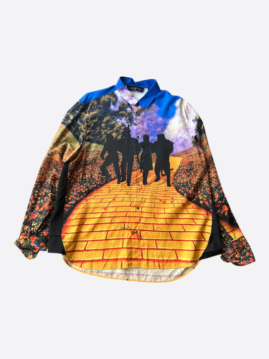 Louis Vuitton OZ Multicolor Brick Road Silk Button Up Shirt