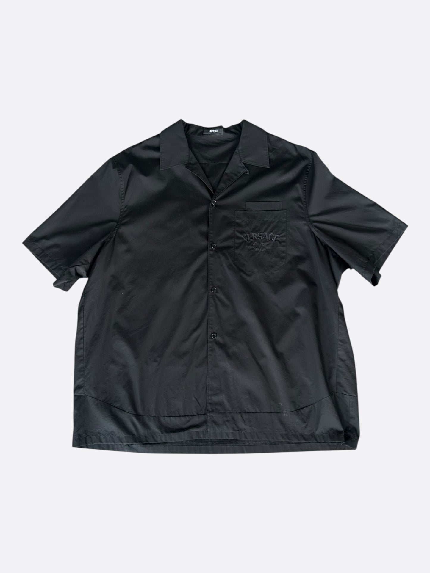 Versace Black & Gold Baroque Button Up Shirt