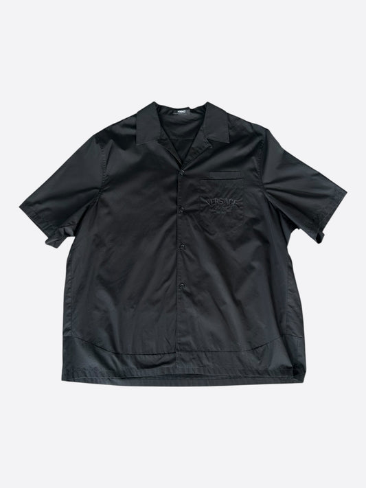 Versace Black & Gold Baroque Button Up Shirt