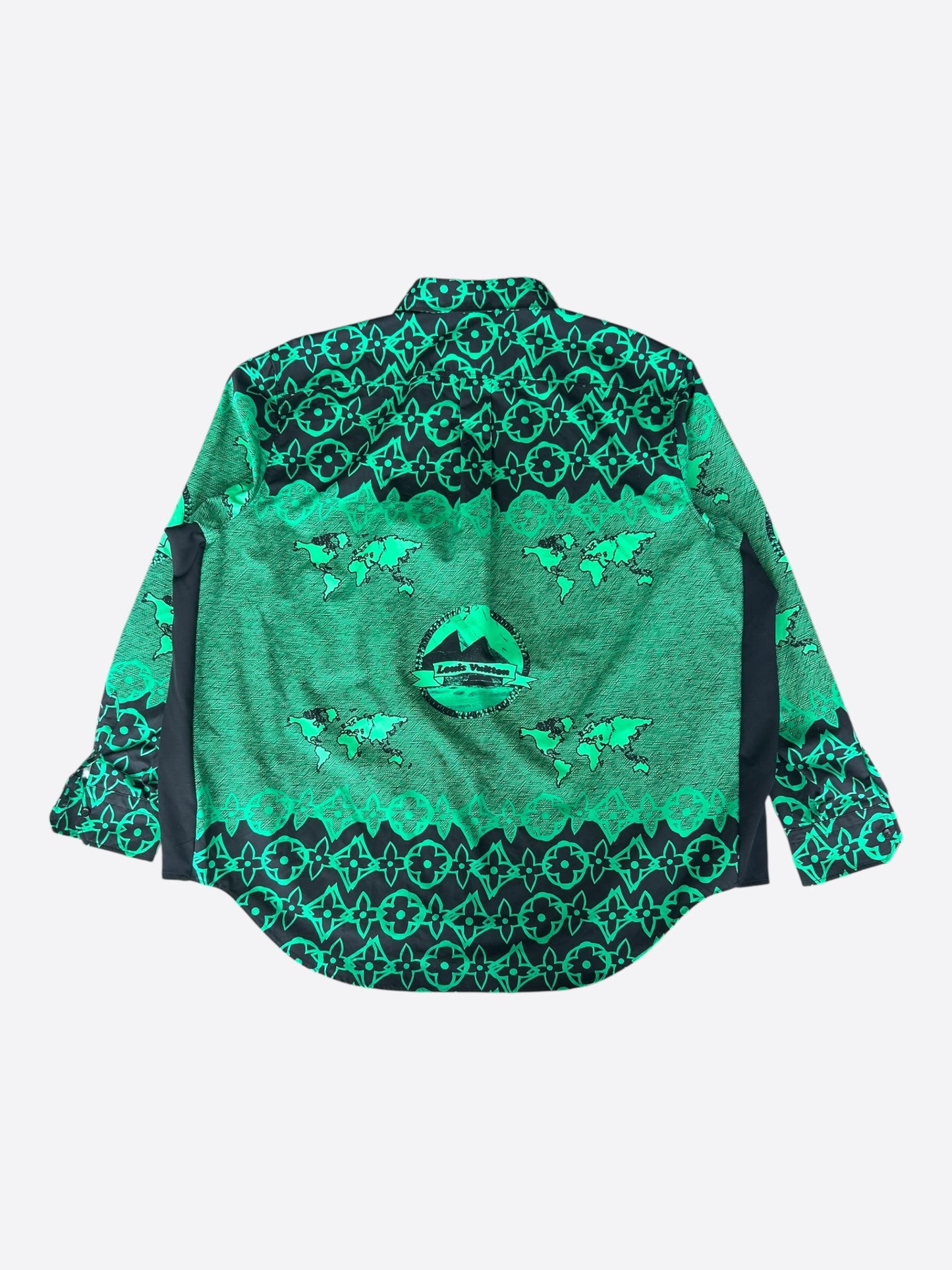 Louis Vuitton Green & Black Monogram Shirt
