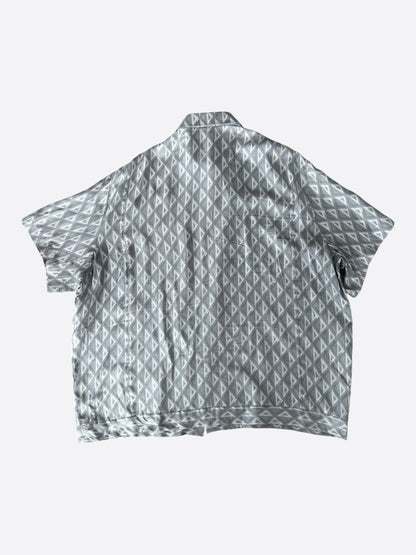 Dior Grey CD Diamond Silk Button Up Shirt