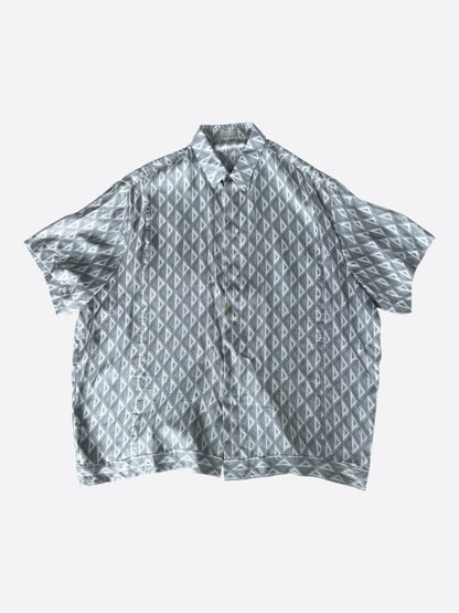 Dior Grey CD Diamond Silk Button Up Shirt