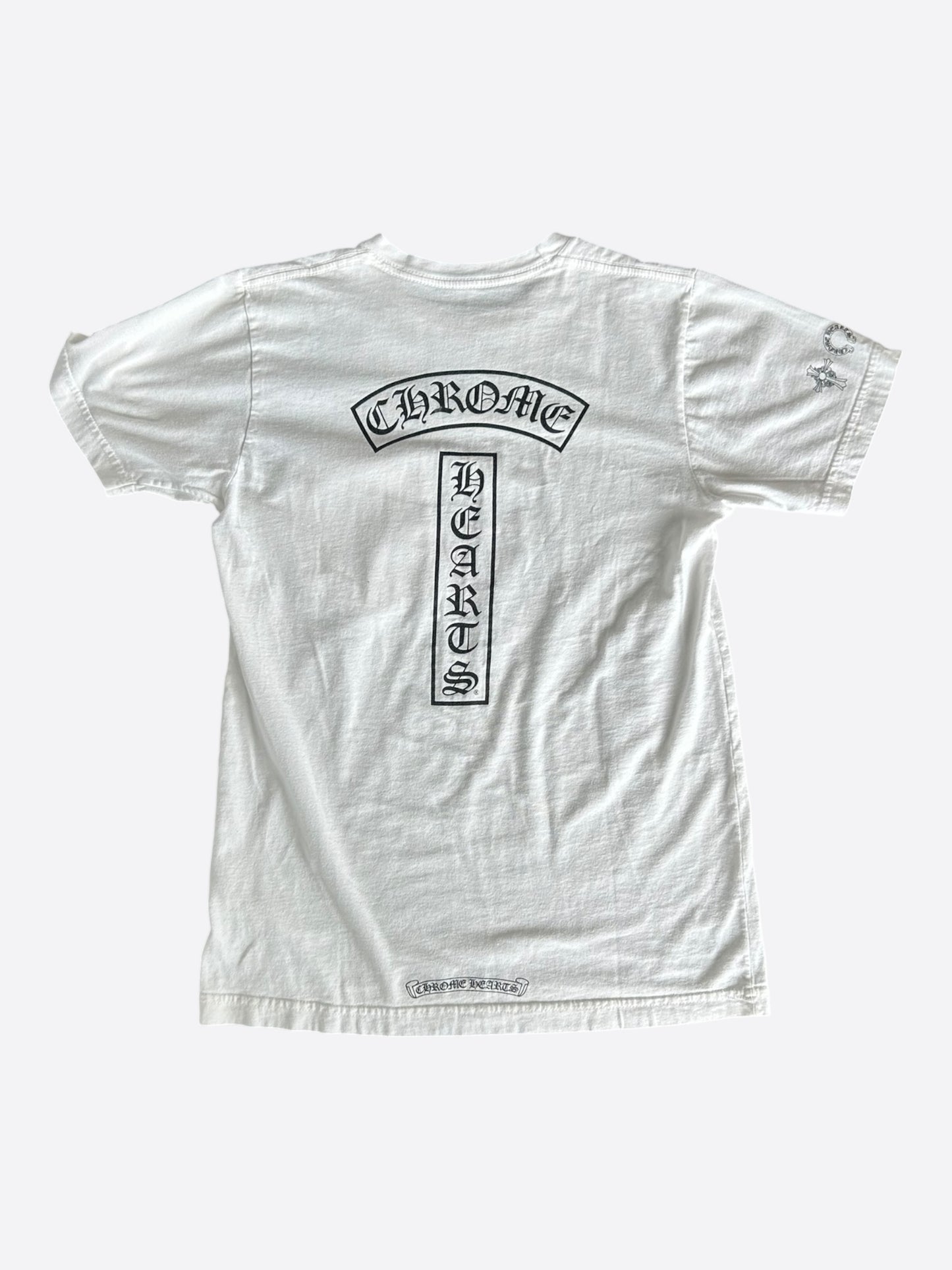 Chrome Hearts White & Black T-Bar Logo T-Shirt