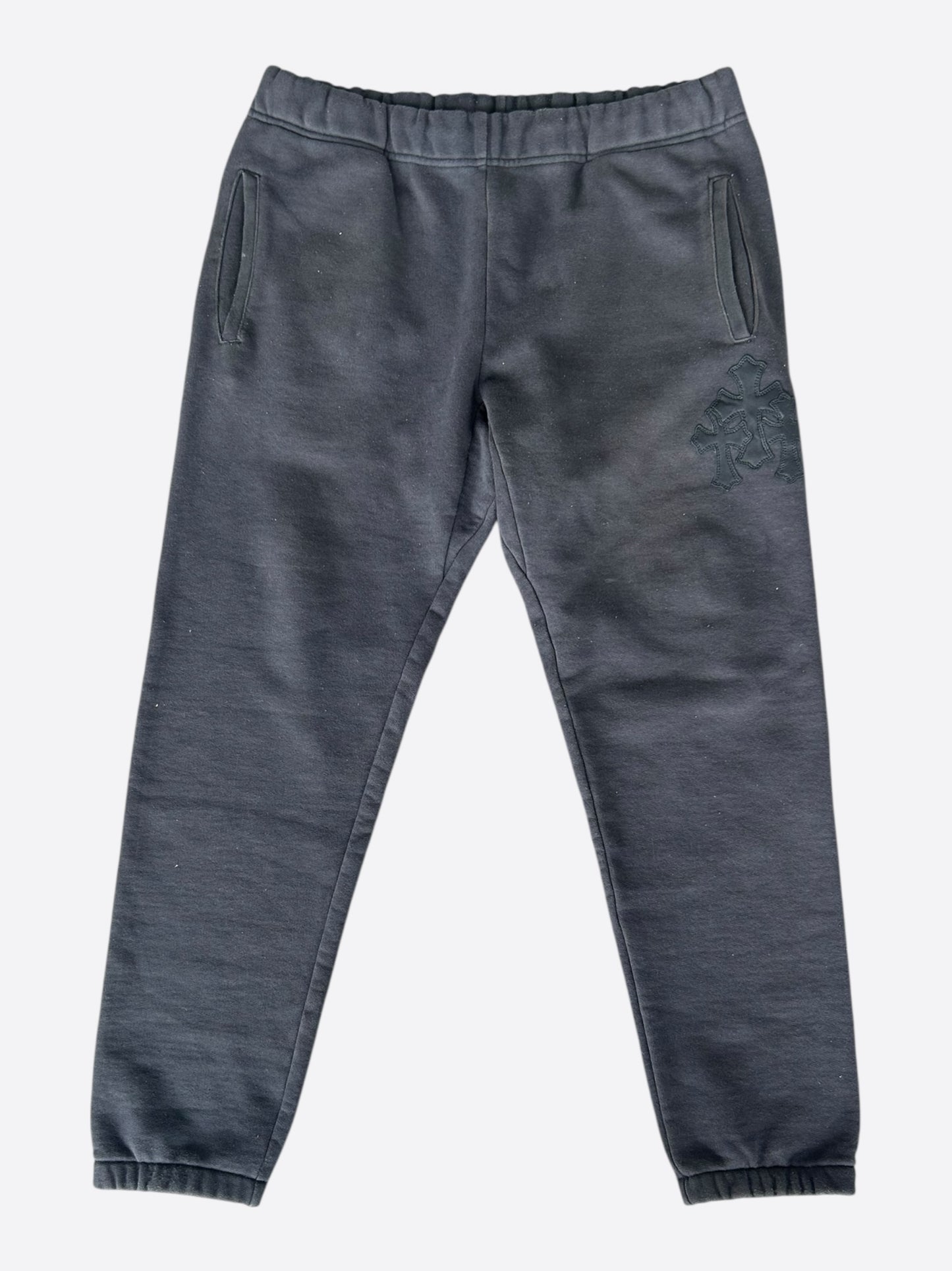 Chrome Hearts Black Triple Cross Patch Paper Jam Sweatpants