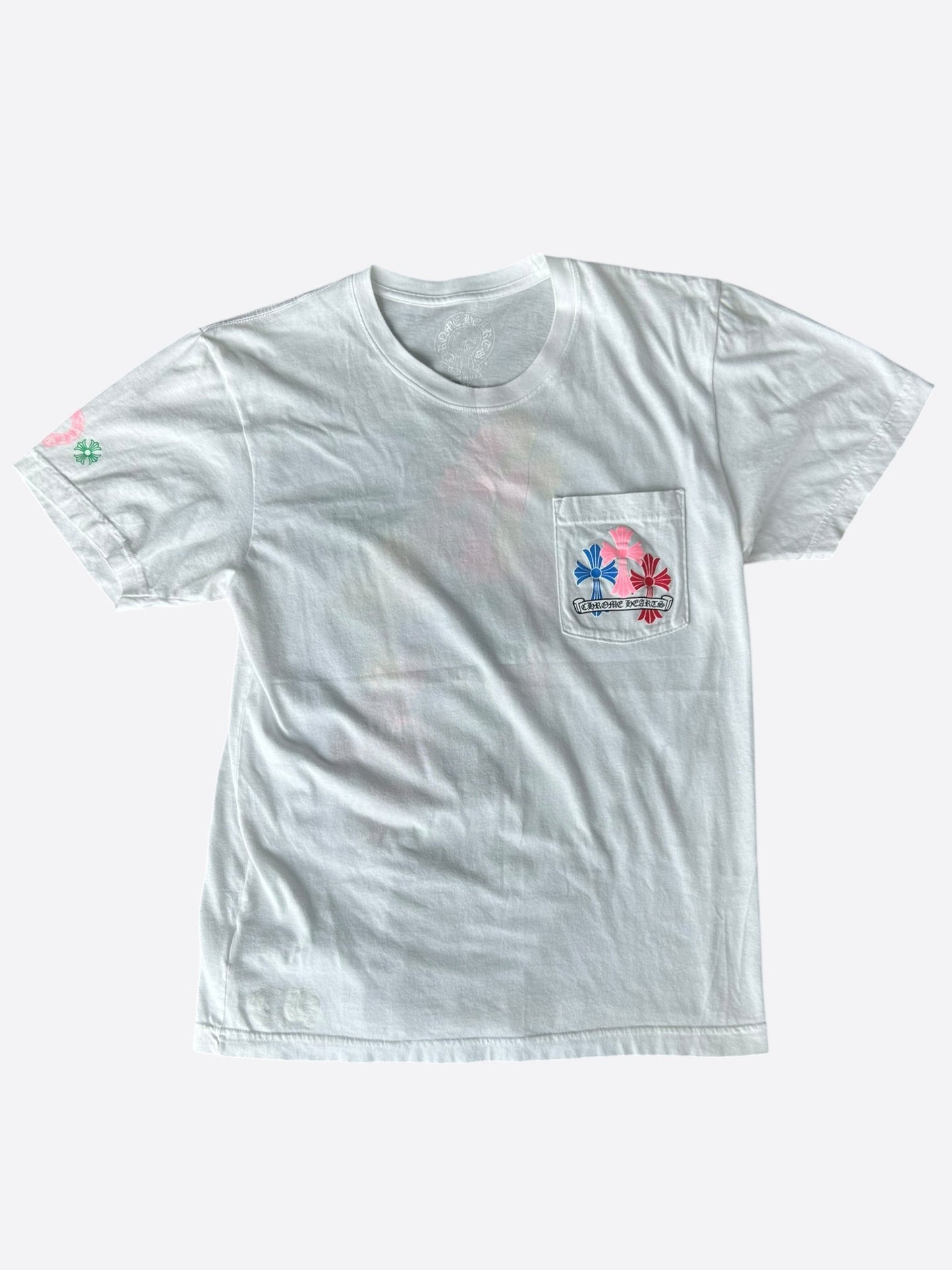 Chrome Hearts White Multicolor Cross T-Shirt