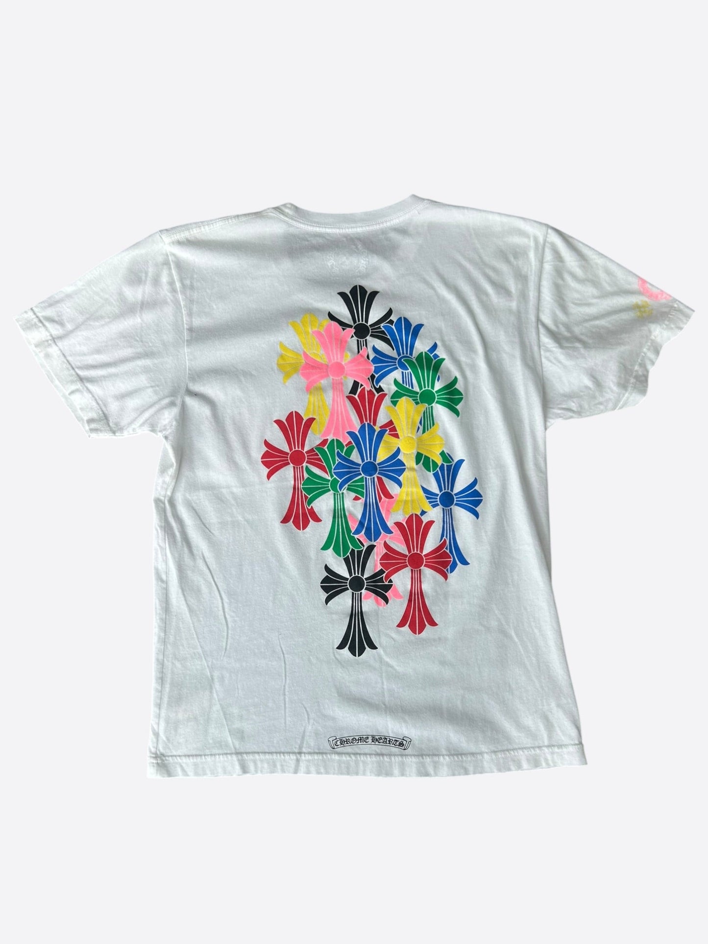 Chrome Hearts White Multicolor Cross T-Shirt