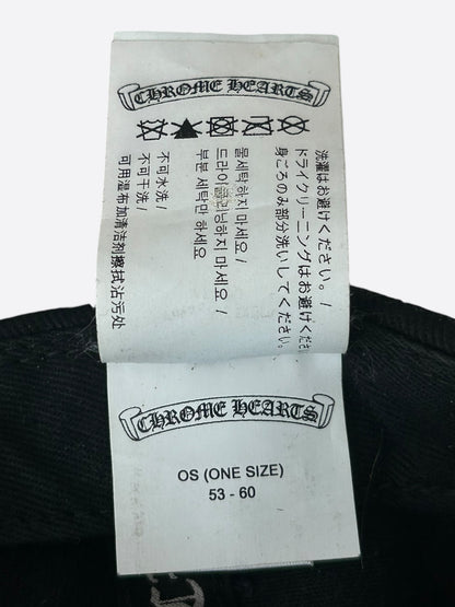 Chrome Hearts Matty Boy Black Embroidered Chomper Hat