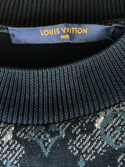 Louis Vuitton Blue Tapestry Monogram Sweater
