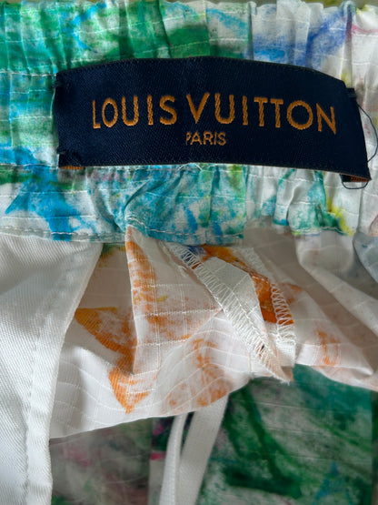 Louis Vuitton White Multicolor Pastel Monogram Swimshorts