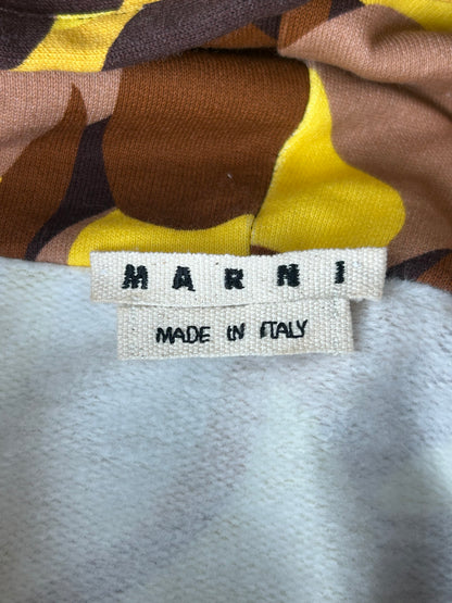 Marni Yellow Abstract Camouflage Print Hoodie