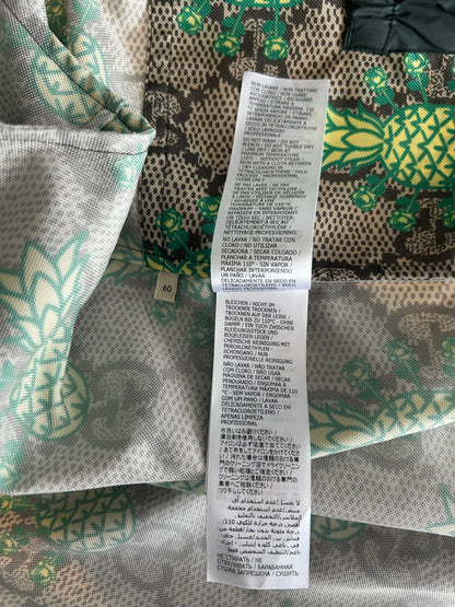 Gucci Beige & Green Pineapple GG Monogram Jacket