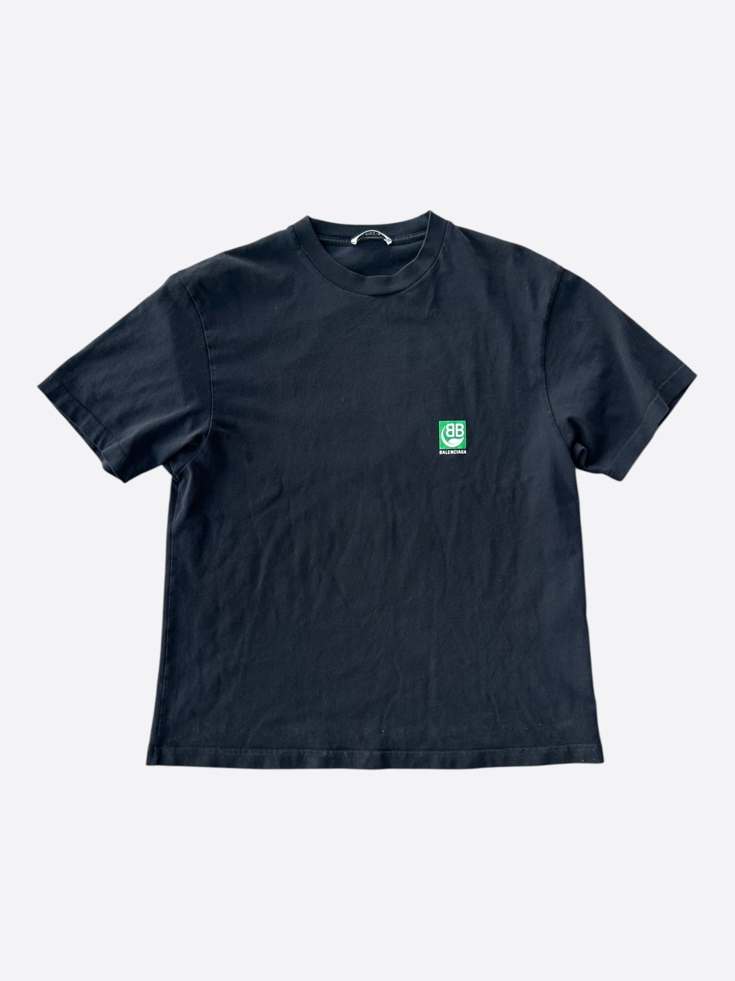 Balenciaga Black & Green Eco Logo T-Shirt