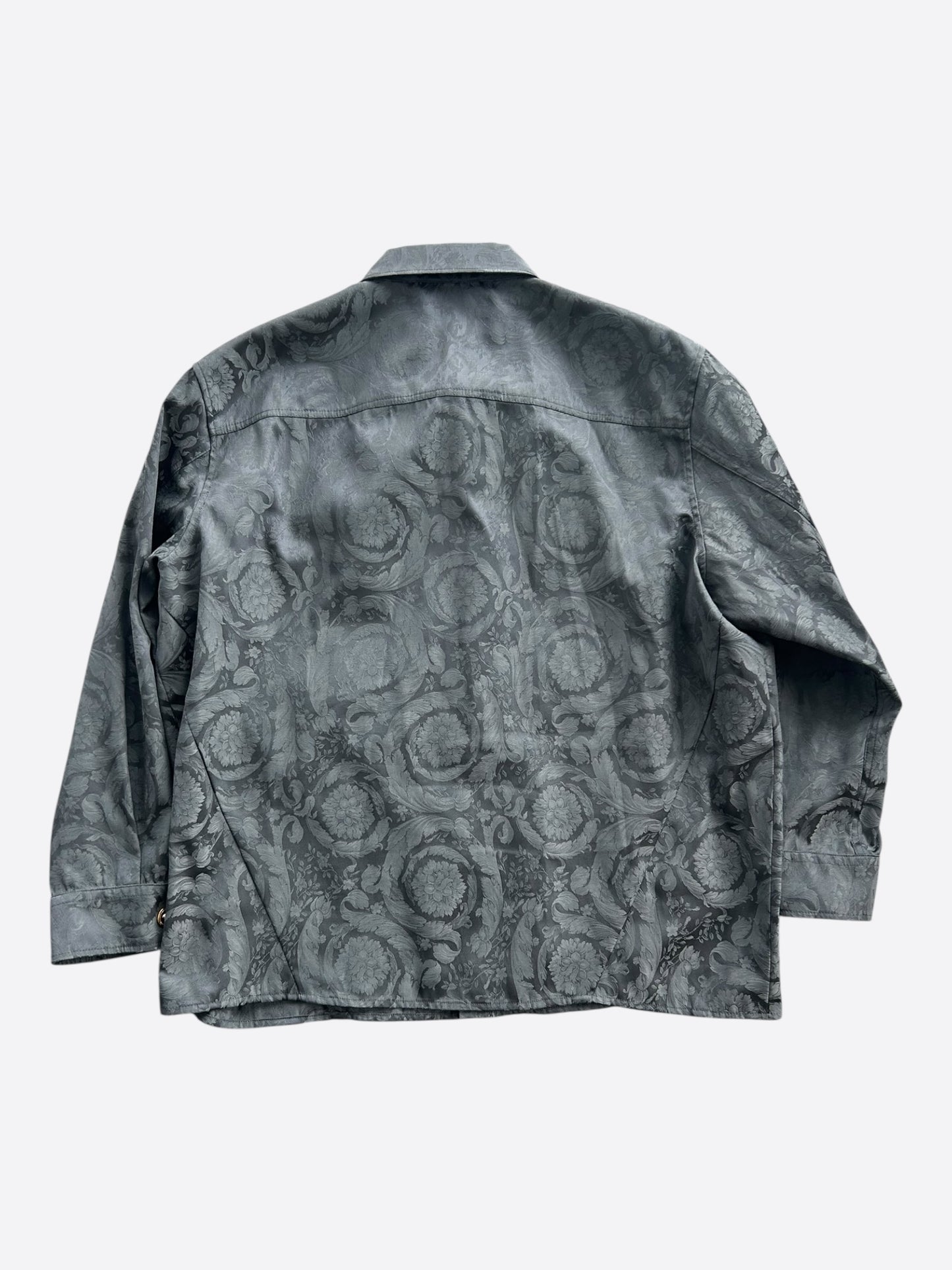 Versace Black Barocco Jacquard Overshirt
