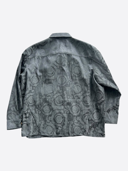 Versace Black Barocco Jacquard Overshirt