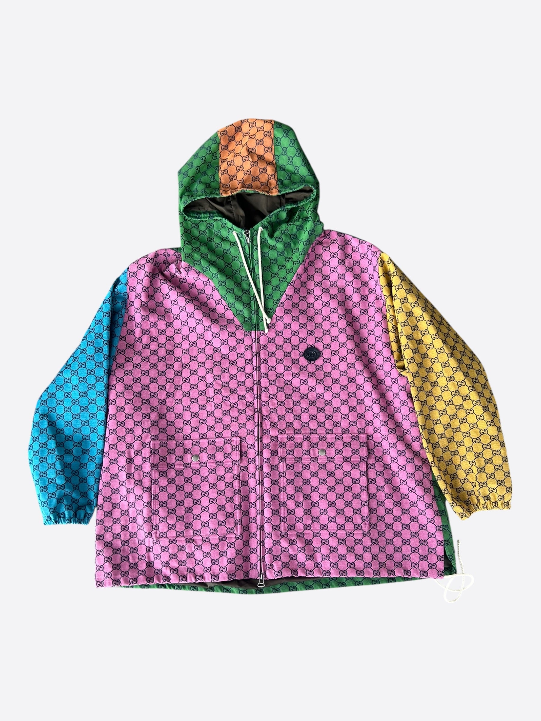 Gucci Multicolor GG Monogram Zip Up Jacket – Savonches