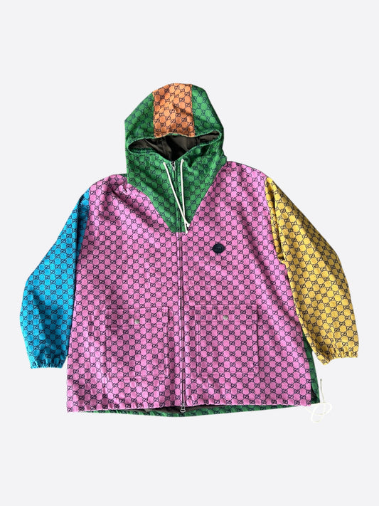 Gucci Multicolor GG Monogram Zip Up Jacket