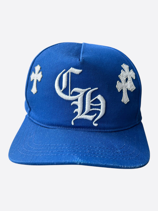 Chrome Hearts Blue & White Cross Patch Hat
