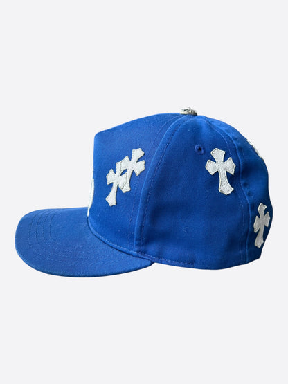 Chrome Hearts Blue & White Cross Patch Hat