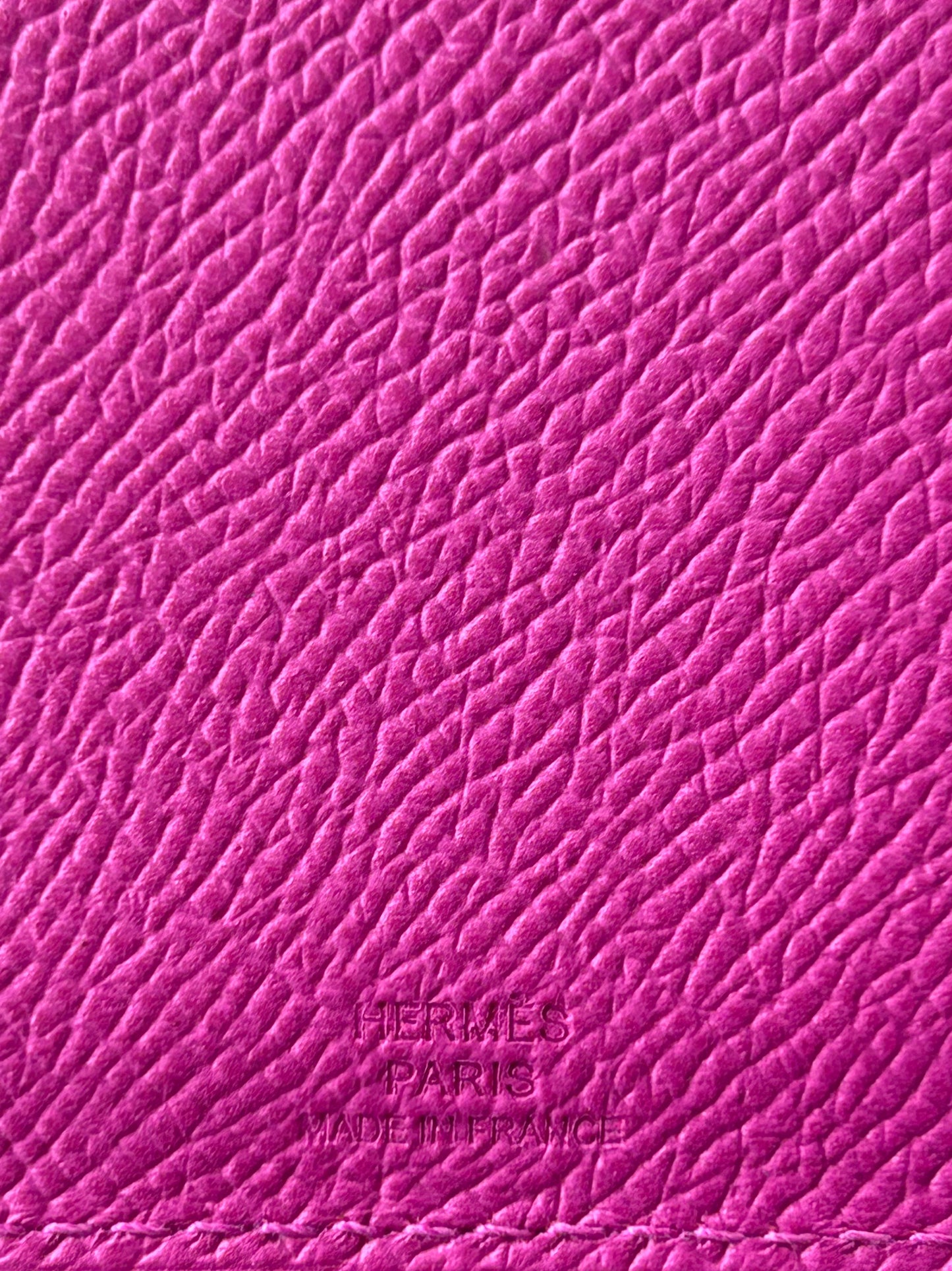 Hermes Pink Epsom Tarmac Passport Holder